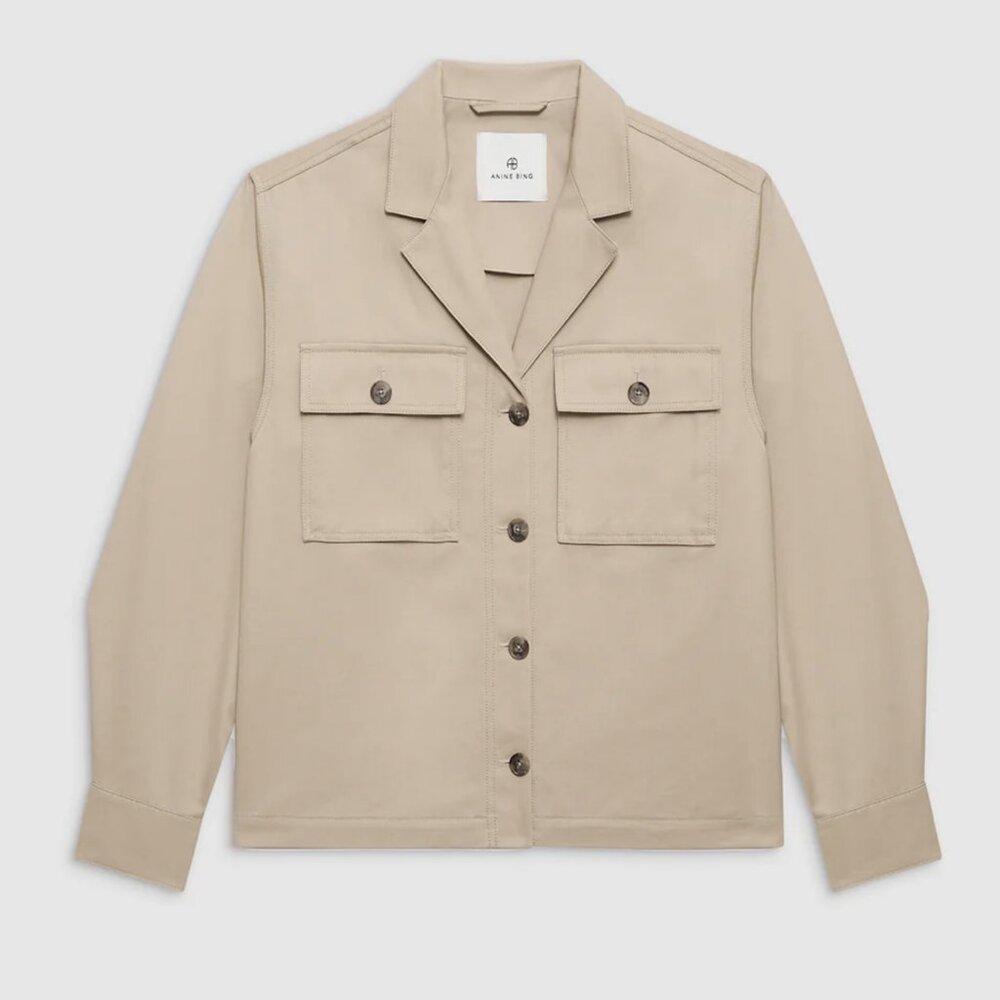ANINE BING Sawyer Twill Jacket Size Small - Picture 3 of 6